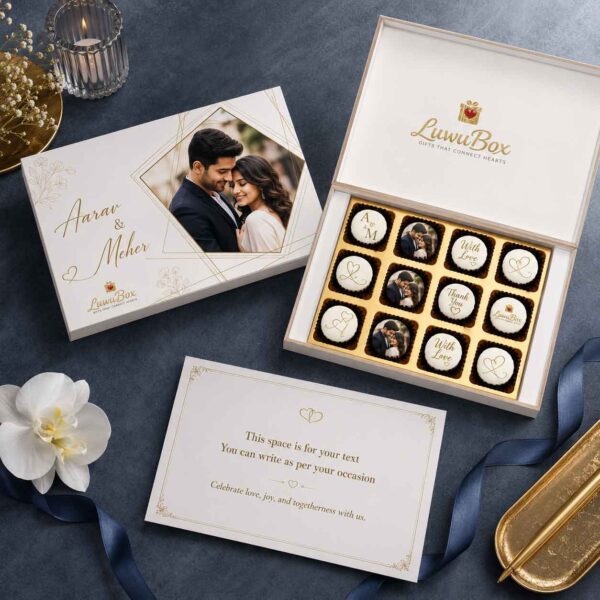 12 Pcs Circle Printed Chocolate Box | Designed for Special Moments