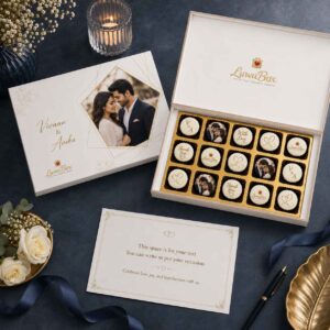 15 Pcs Circle Printed Chocolate Box | Premium Customized Gift Box