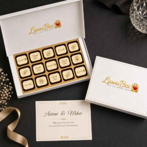 15 Pcs Rectangle Printed Chocolate Box | Premium Chocolates for Gifting