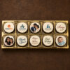 custom-printed-round-chocolates-gold-cavity-dark-brown-theme