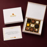 1 ptined 9pcs rec - luwubox-assorted-square-chocolates-9pcs-burgundy-corporate-gift-box
