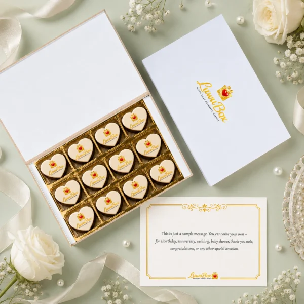 12pcs Heart ap -luwubox-custom-printed-heart-chocolates-12pcs-sage-green-gift-box
