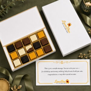 15 assroted NP- -luwubox-assorted-square-chocolates-15pcs-olive-green-gift-box