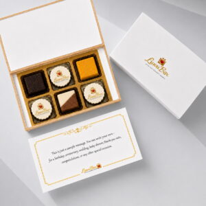 3 ptined 6pcs Cir - luwubox-custom-printed-round-assorted-chocolates-6pcs-grey-corporate-gift-box