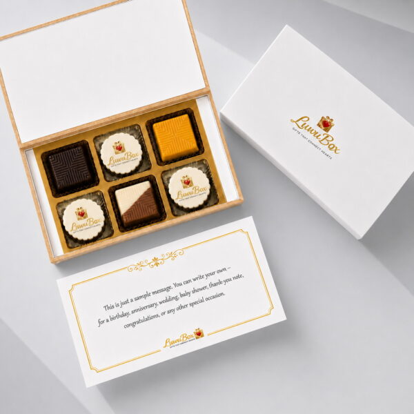 3 ptined 6pcs Cir - luwubox-custom-printed-round-assorted-chocolates-6pcs-grey-corporate-gift-box