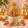 luwubox-diwali-chocolate-gift-pouch-floral-gift-bucket